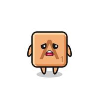 disappointed expression of the scrabble cartoon vector