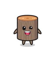 illustration of an tree stump character with awkward poses vector