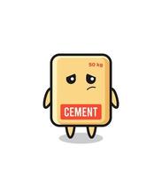 the lazy gesture of cement sack cartoon character vector