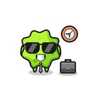 Cartoon mascot of splat as a businessman vector