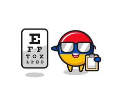 Illustration of armenia flag mascot as an ophthalmology vector