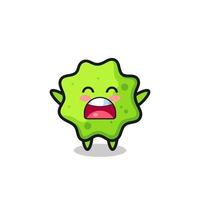 cute splat mascot with a yawn expression vector