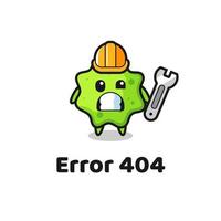 error 404 con la linda mascota splat vector