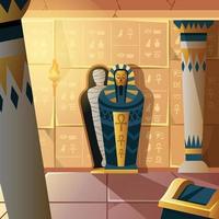 An Ancient Tomb Of A Mummy vector