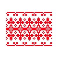 Pixelized pattern Vyshyvanka Traditional Ethnic Ukrainian Seamless Pattern slavic ornament vector