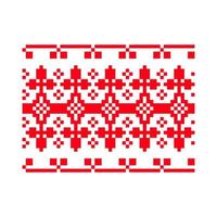 Pixelized pattern Vyshyvanka Traditional Ethnic Ukrainian Seamless Pattern slavic ornament vector