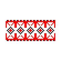 Pixelized pattern Vyshyvanka Traditional Ethnic Ukrainian Seamless Pattern slavic ornament vector