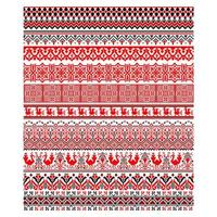 Set of Pixelized pattern Vyshyvanka Traditional Ukrainian Seamless Pattern slavic ornament vector