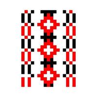 Pixelized pattern Vyshyvanka Traditional Ethnic Ukrainian Seamless Pattern slavic ornament vector