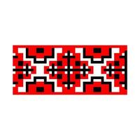 Pixelized pattern Vyshyvanka Traditional Ethnic Ukrainian Seamless Pattern slavic ornament vector