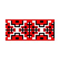 Pixelized pattern Vyshyvanka Traditional Ethnic Ukrainian Seamless Pattern slavic ornament vector