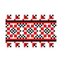 Pixelized pattern Vyshyvanka Traditional Ethnic Ukrainian Seamless Pattern slavic ornament vector
