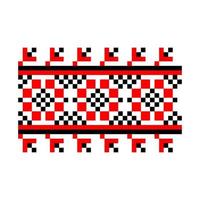 Pixelized pattern Vyshyvanka Traditional Ethnic Ukrainian Seamless Pattern slavic ornament vector