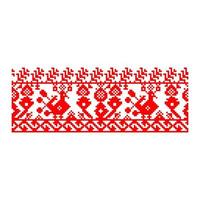 Pixelized pattern Vyshyvanka Traditional Ethnic Ukrainian Seamless Pattern slavic ornament vector