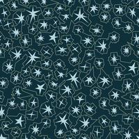 Stars on Geometric irregular polygons seamless pattern Polygonal geometric print with stars Abstract surface tileable design Vector for textile, wallpaper