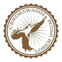 logotipo vintage cendrawasih con forma de círculo. se puede utilizar para logotipos, iconos, etiquetas, etiquetas de marca, plantillas, etc. archivos vectoriales vector