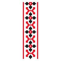 Pixelized pattern Vyshyvanka Traditional Ethnic Ukrainian Seamless Pattern slavic ornament vector