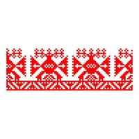 Pixelized pattern Vyshyvanka Traditional Ethnic Ukrainian Seamless Pattern slavic ornament vector