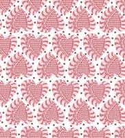 Seamless pattern hearts with ornament Decorative heart loopable design Symbol of love on elegant repeatable pattern for textile Vector illustration