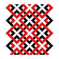 Pixelized pattern Vyshyvanka Traditional Ethnic Ukrainian Seamless Pattern slavic ornament vector