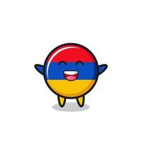 happy baby armenia flag cartoon character vector