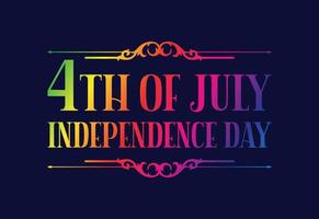 Happy Independence Day, 4th of July national holiday. Lettering text design vector illustration