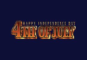 Happy Independence Day, 4th of July national holiday. Lettering text design vector illustration