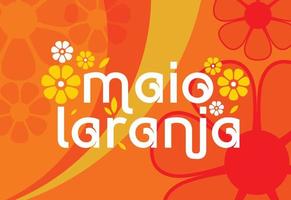 Maio Laranja. el 18 de mayo es el día nacional contra el abuso y la explotación infantil en brasil vector