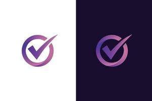 check mark icon. Tick symbol in modern color, vector illustration.