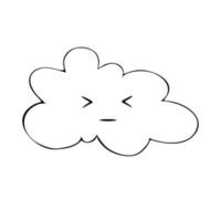 Vector illustration of clouds. Icons for print or web applications. EPS 10