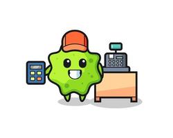 Illustration of splat character as a cashier vector