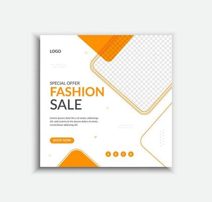 Fashion sale social media post template layout