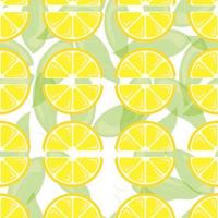 Seamless pattern with hand drawn lemons vector
