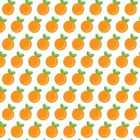 Seamless pattern with hand drawn oranges. vector