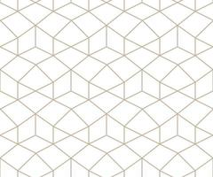 Modern vector seamless illustration. Linear gold pattern on a white background. Ornamental pattern for leaflets, printing, wallpaper, backgrounds