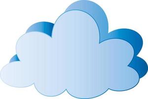 The cloud icon is blue vector