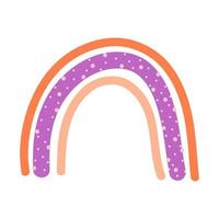 Vector image of a rainbow. Children's image of a multicolored rainbow