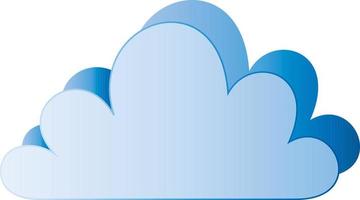 The cloud icon is blue vector