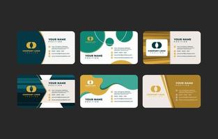 Abstract Textured Business Card Template Collection vector