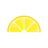 Lemon slice, colored icon on a transparent background vector