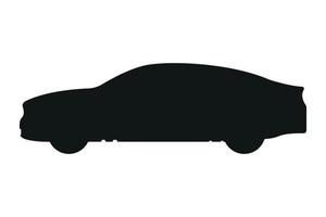 Simple Vehicle Luxury Car Silhouette Vector Illustration.