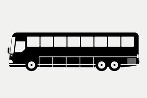 ilustración de silueta de vehículo de transporte público de autobús. vector