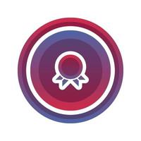 medal coin gradient logo design modern template icon vector