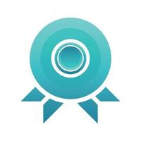 medal coin gradient logo design modern template icon vector