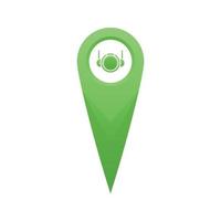 astronaut location logo gradient design template icon vector
