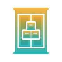 stockpile furniture logo gradient design template icon vector