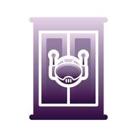 robot furniture gradient logo design modern template icon vector