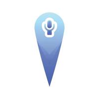 mic location logo gradient design template icon vector