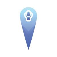 mic location logo gradient design template icon vector