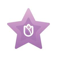 flower star gradient logo design template icon vector